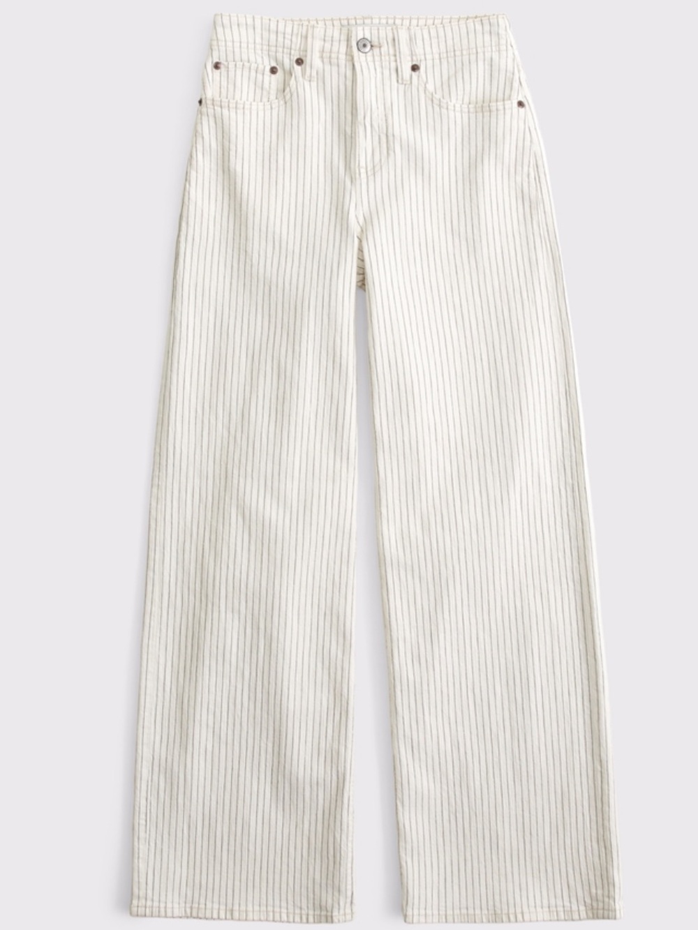 A&F Curve Love High Rise Linen-Blend Wide Leg Jean 24 Short